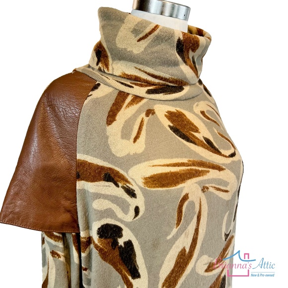 Bellissima women turtleneck padded long sleeve top and Skirt brown Maxi-dress XL - Picture 8 of 11